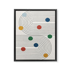 Modern Colorful Retro Dots Framed Canvas Print Gallery Image 6