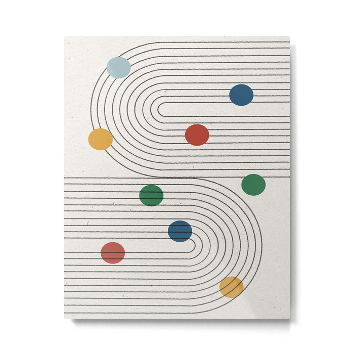 Modern Colorful Retro Dots Metal Print Gallery Image 1