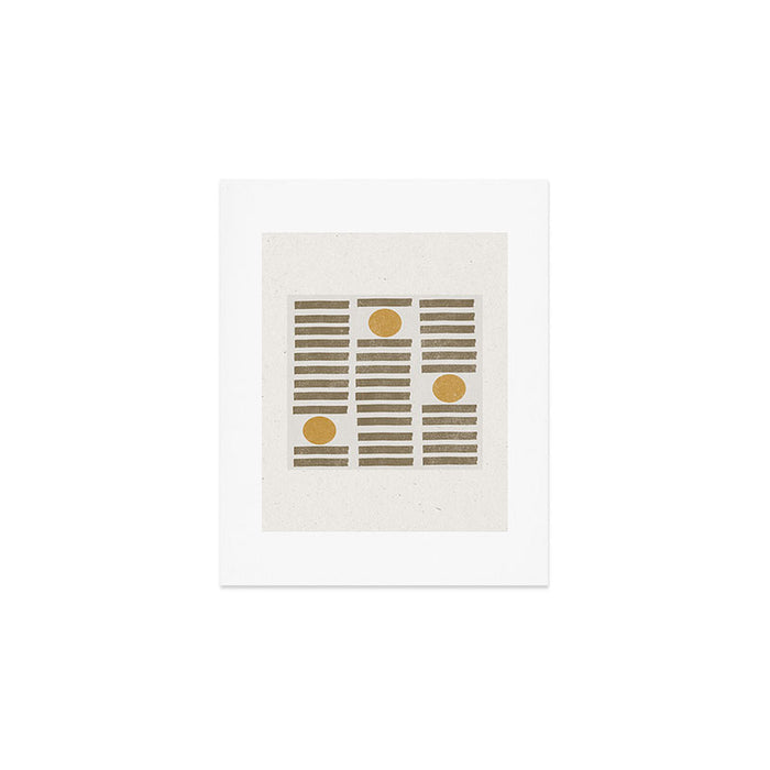 Modern Craft Design Retro Stripes and Circles Art Print Gallery Image 1