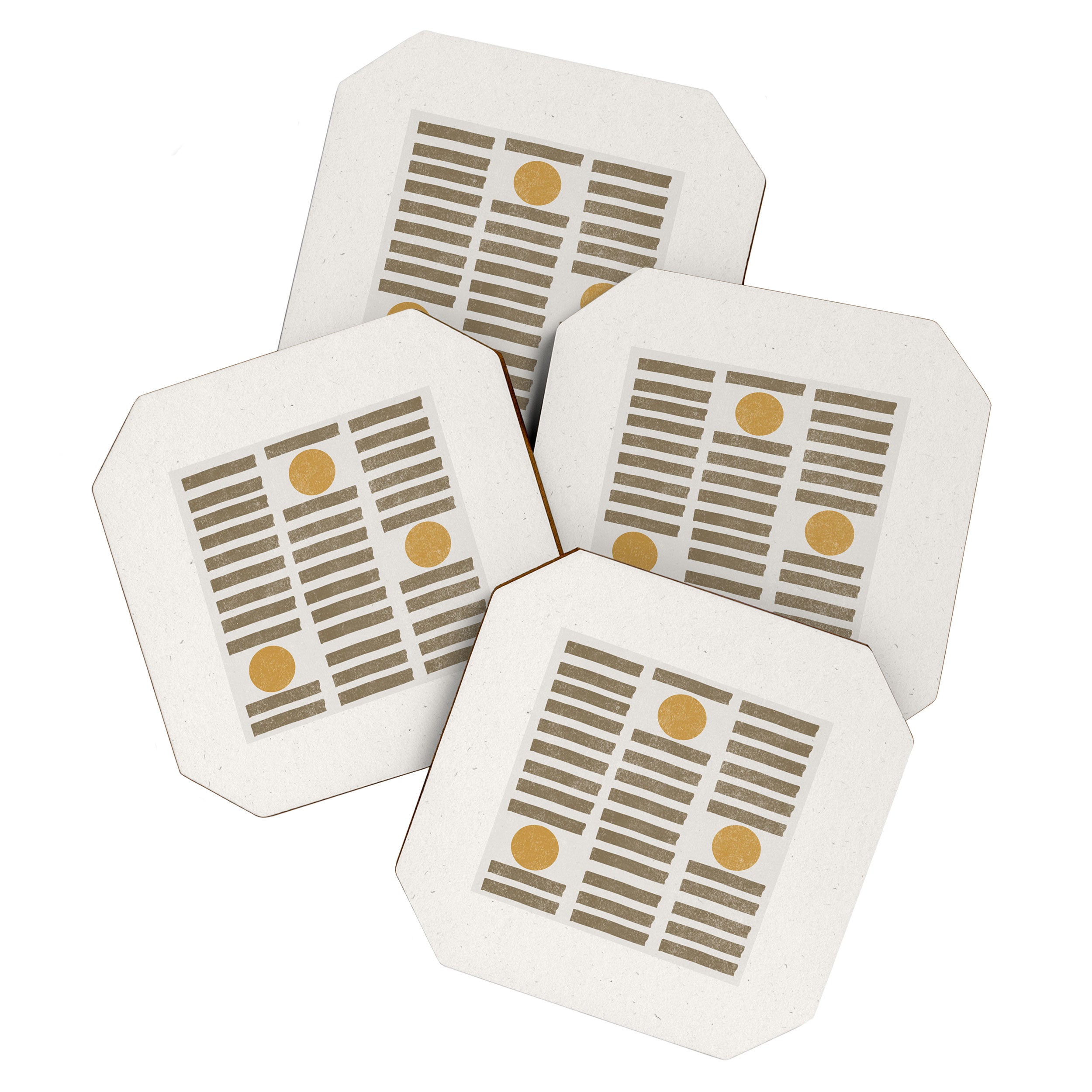 Modern Craft Design Retro Stripes and Circles Coaster Gallery Image 1