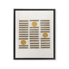 Modern Craft Design Retro Stripes and Circles Framed Canvas Print Gallery Image 8