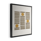 Modern Craft Design Retro Stripes and Circles Framed Canvas Print Gallery Image 2