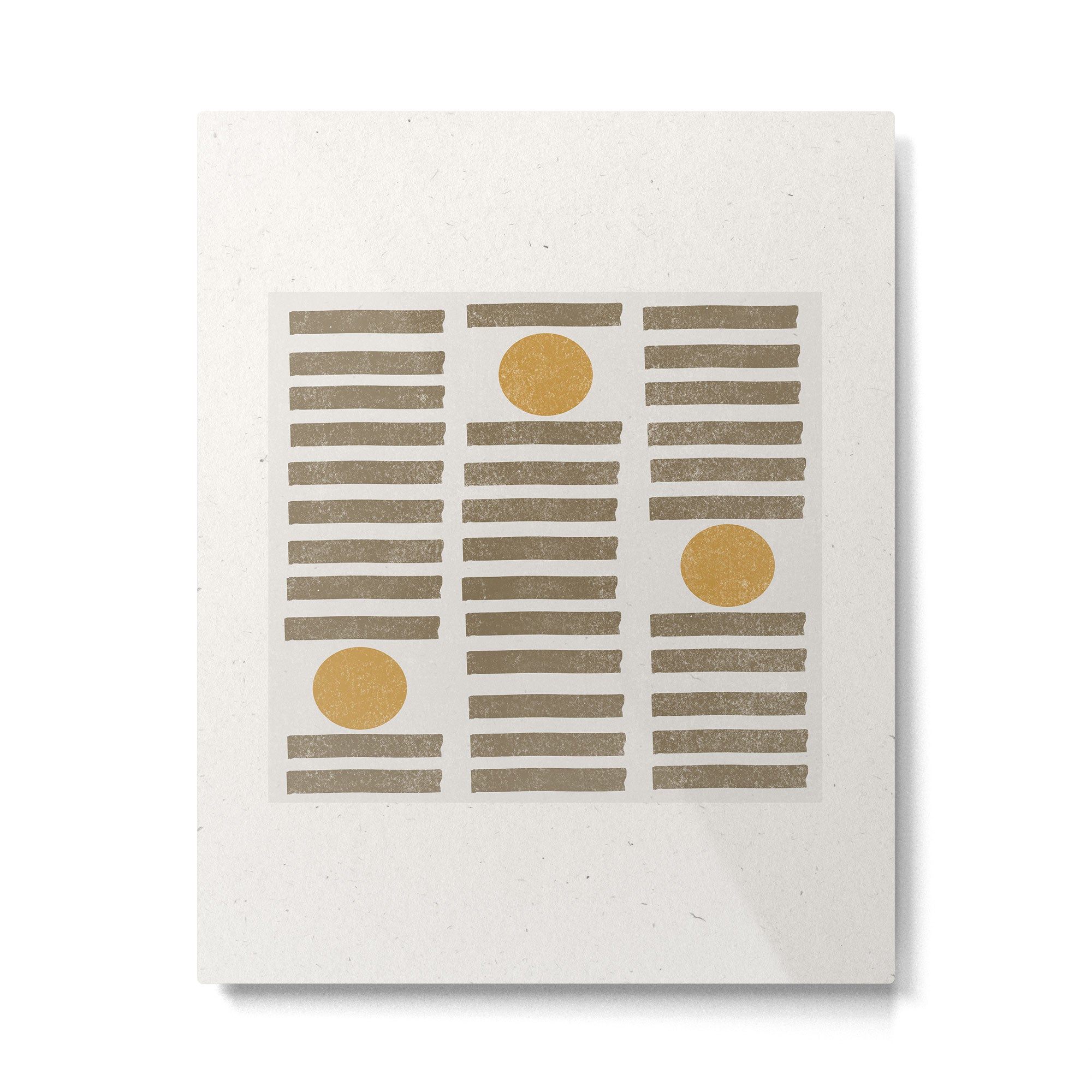 Modern Craft Design Retro Stripes and Circles Metal Print Gallery Image 6