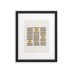 Modern Craft Design Retro Stripes and Circles Framed Art Print Gallery Image 6