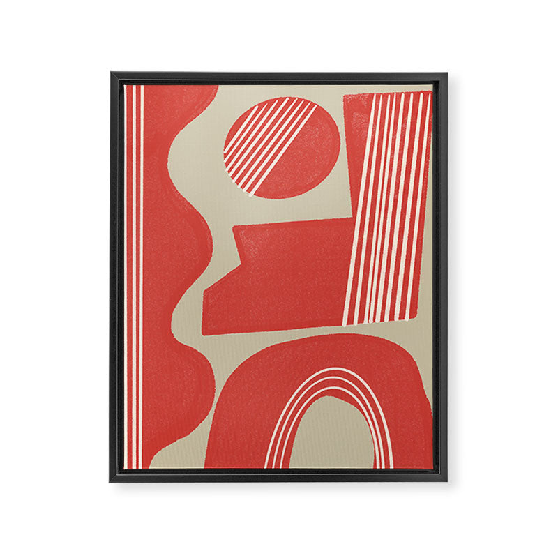 Modern Geo Shapes Framed Canvas Print Gallery Image 6