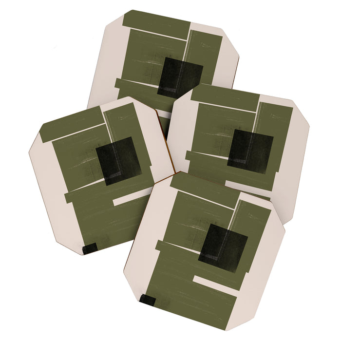 Modern Geometric Collage  Coaster Gallery Image 1