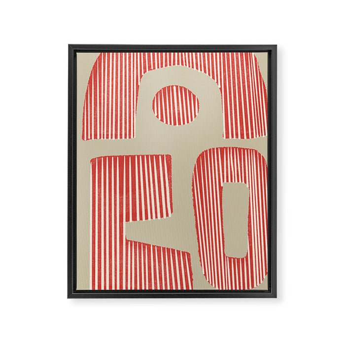 Modern Geometric Shapes Framed Canvas Print Gallery Image 1