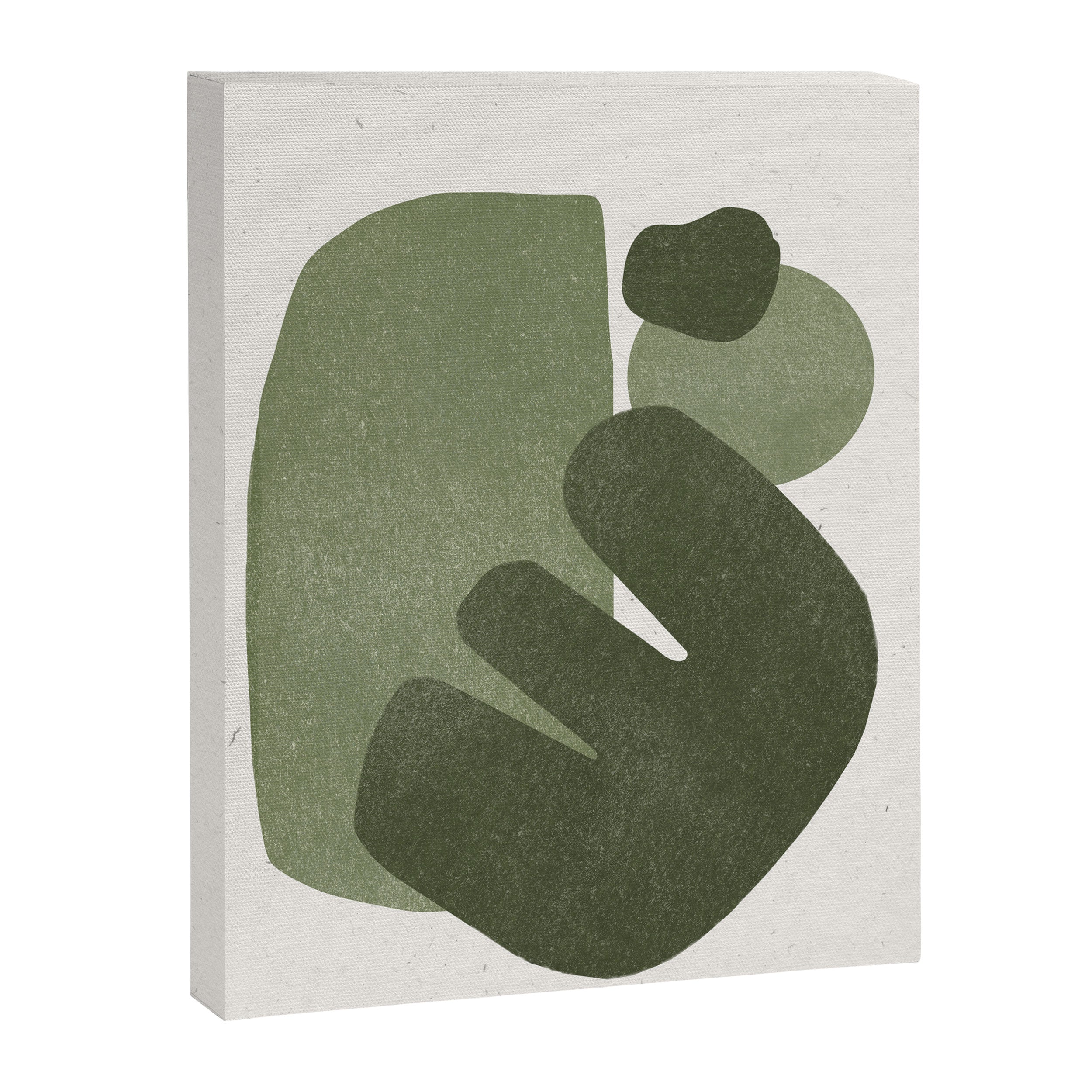 Modern Green Shapes Canvas Print Gallery Image 6