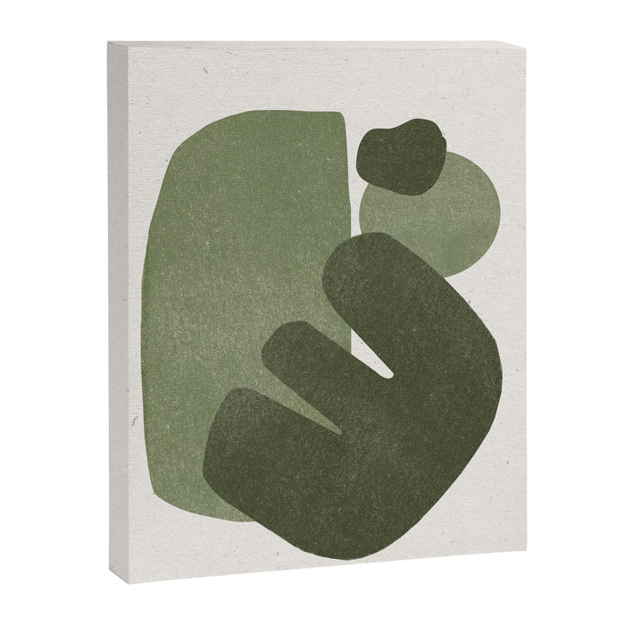 Modern Green Shapes Canvas Print Gallery Image 1
