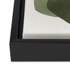 Modern Green Shapes Framed Canvas Print Gallery Image 3