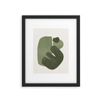 Modern Green Shapes Framed Art Print Gallery Image 5