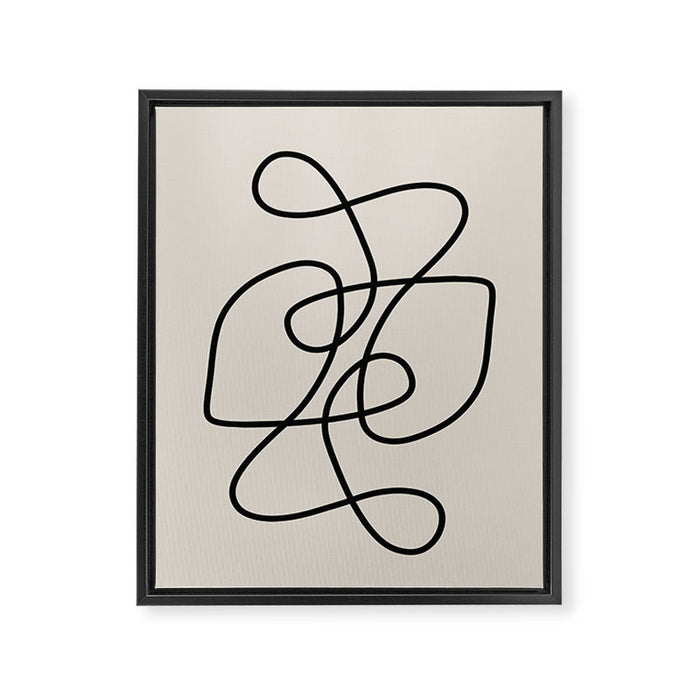 Modern Line Art Framed Canvas Print Gallery Image 1