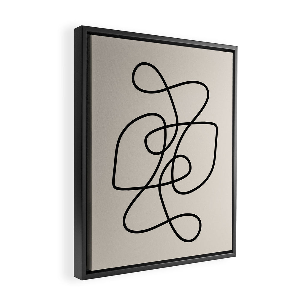 Modern Line Art Framed Canvas Print Gallery Image 2