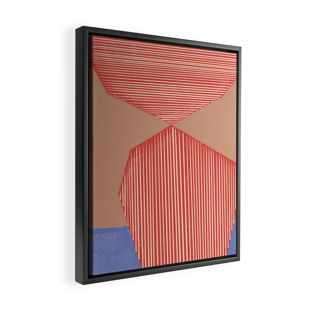 Modern Line Shape Framed Canvas Print Gallery Image 2