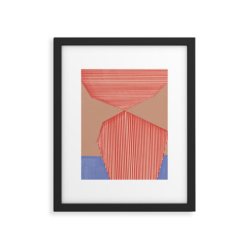 Modern Line Shape Framed Art Print Gallery Image 5
