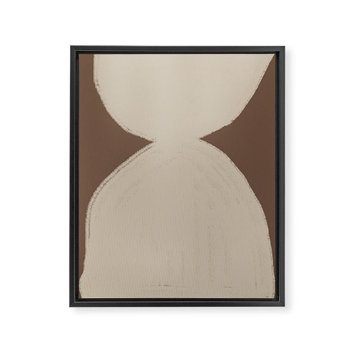 Modern Neutral Shapes Framed Canvas Print Gallery Image 1