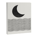 Modern Night, Moon by the Waves Canvas Print Gallery Image 6