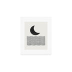 Modern Night, Moon by the Waves Art Print Gallery Image 1