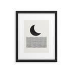 Modern Night, Moon by the Waves Framed Art Print Gallery Image 4