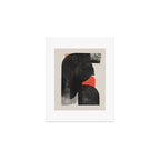 Modern Organic  Black And Red Forms Art Print Gallery Image 1