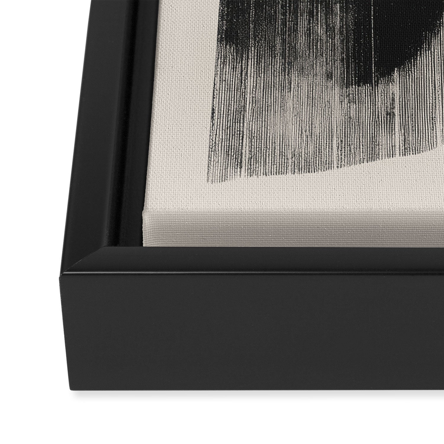 Modern Organic  Black And Red Forms Framed Canvas Print Gallery Image 3