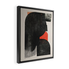 Modern Organic  Black And Red Forms Framed Canvas Print Gallery Image 2