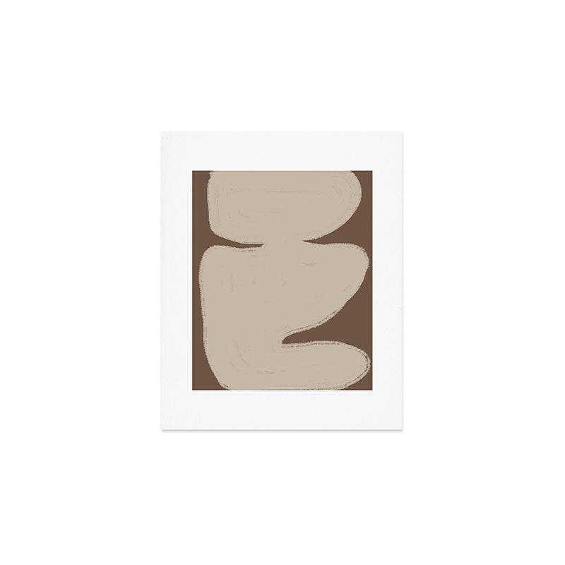Modern Organic Neutral Shape  Art Print Gallery Image 1