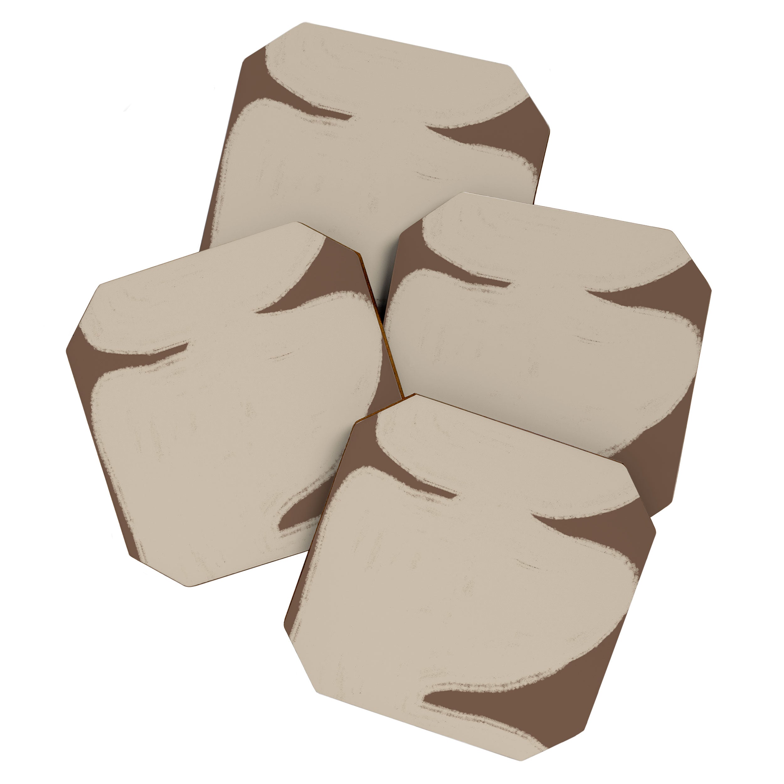 Modern Organic Neutral Shape  Coaster Gallery Image 1