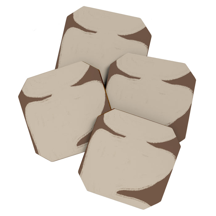 Modern Organic Neutral Shape  Coaster Gallery Image 1