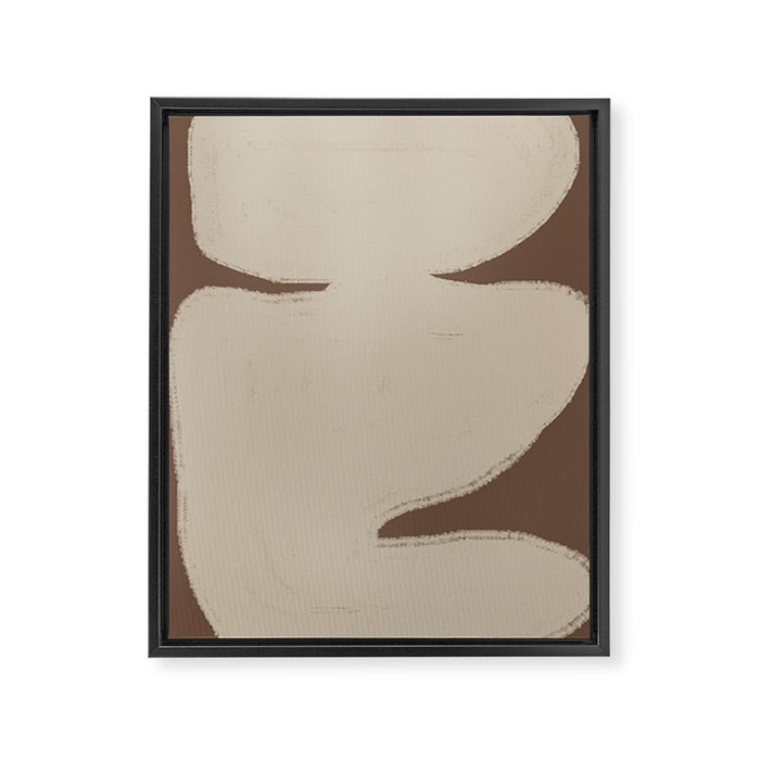 Modern Organic Neutral Shape  Framed Canvas Print Gallery Image 1