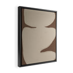 Modern Organic Neutral Shape  Framed Canvas Print Gallery Image 2