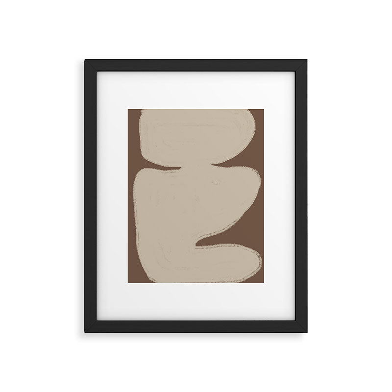 Modern Organic Neutral Shape  Framed Art Print Gallery Image 5
