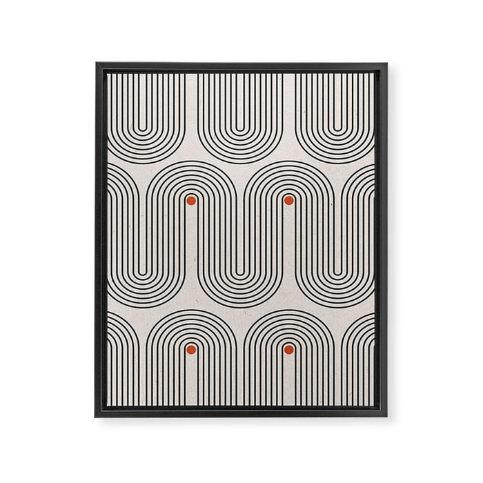 Modern Patter Minimalist Shapes Framed Canvas Print Gallery Image 1
