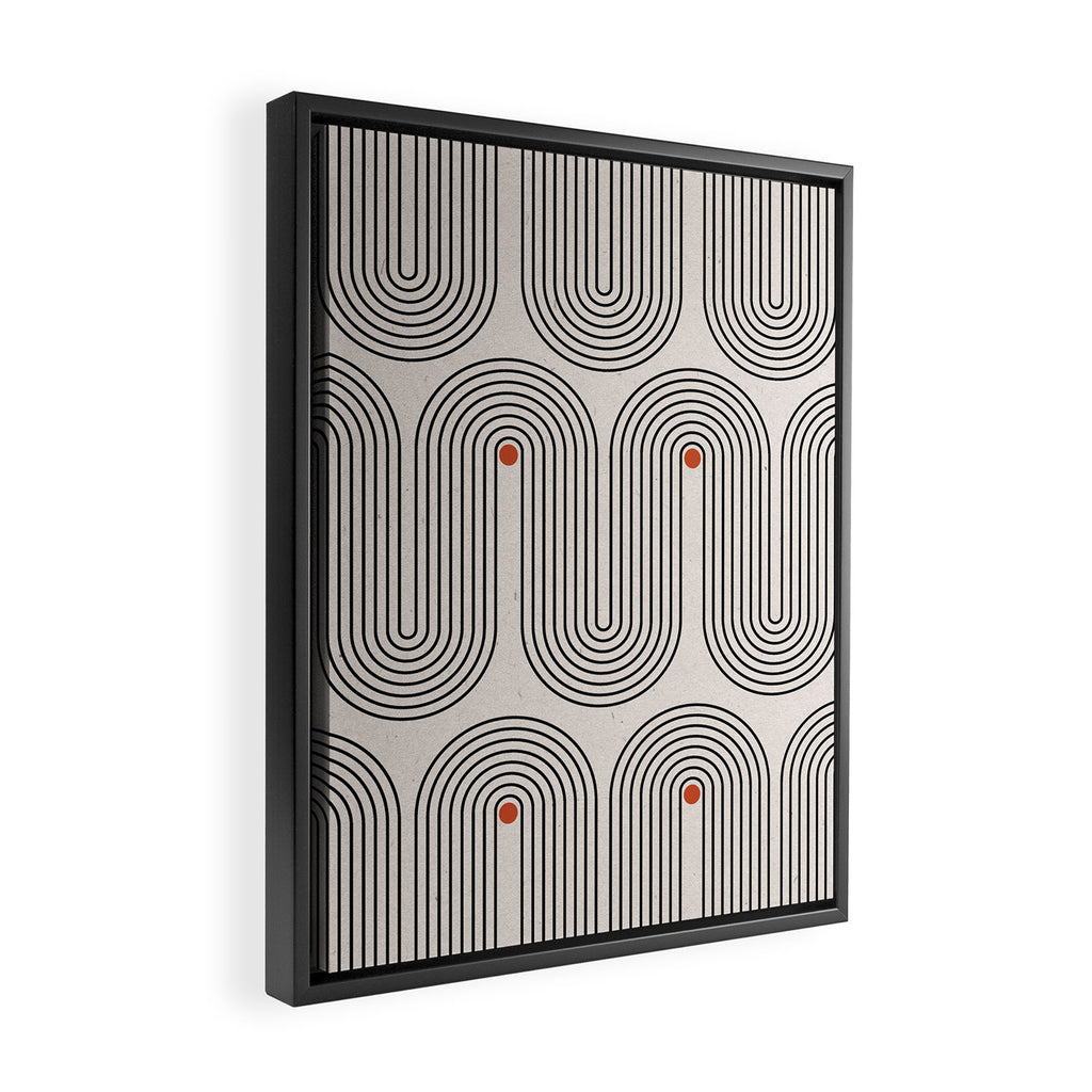 Modern Patter Minimalist Shapes Framed Canvas Print Gallery Image 2