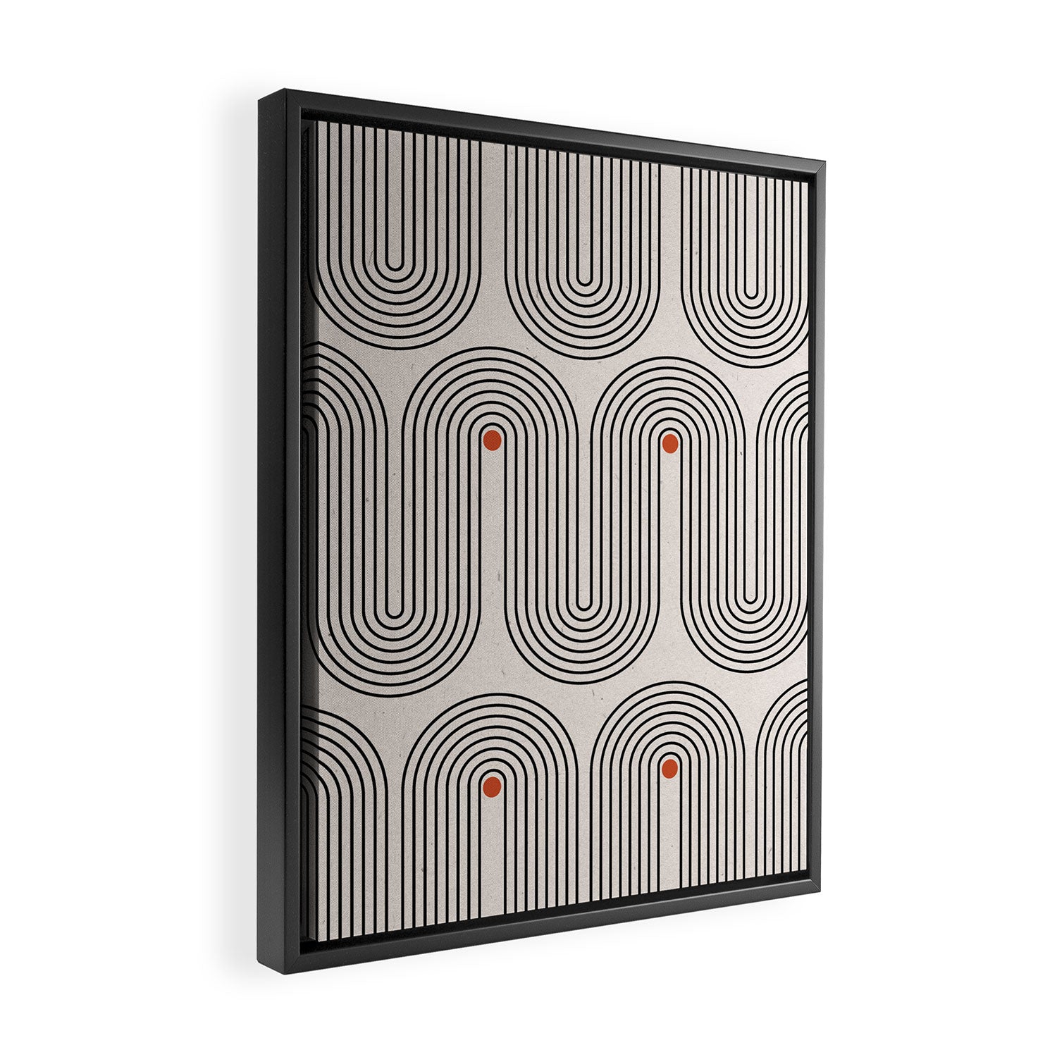 Modern Patter Minimalist Shapes Framed Canvas Print Gallery Image 2