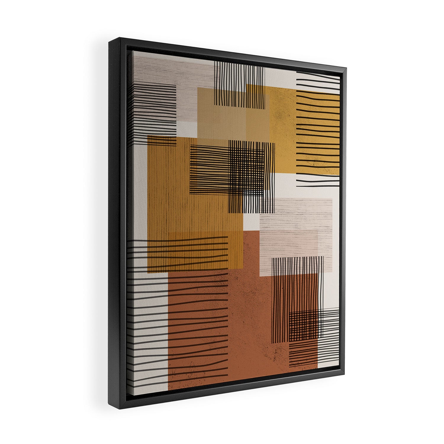 Modern Pattern Framed Canvas Print Gallery Image 2