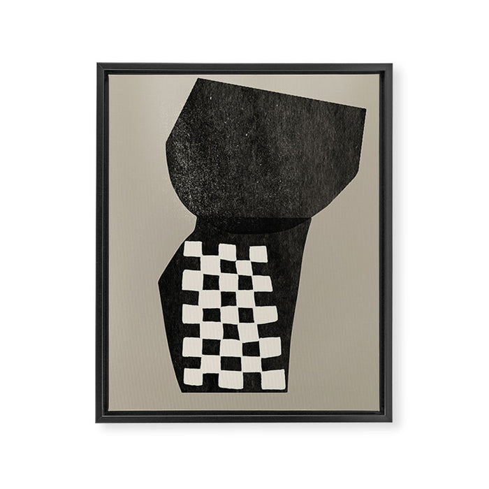 Modern Shapes Framed Canvas Print Gallery Image 1