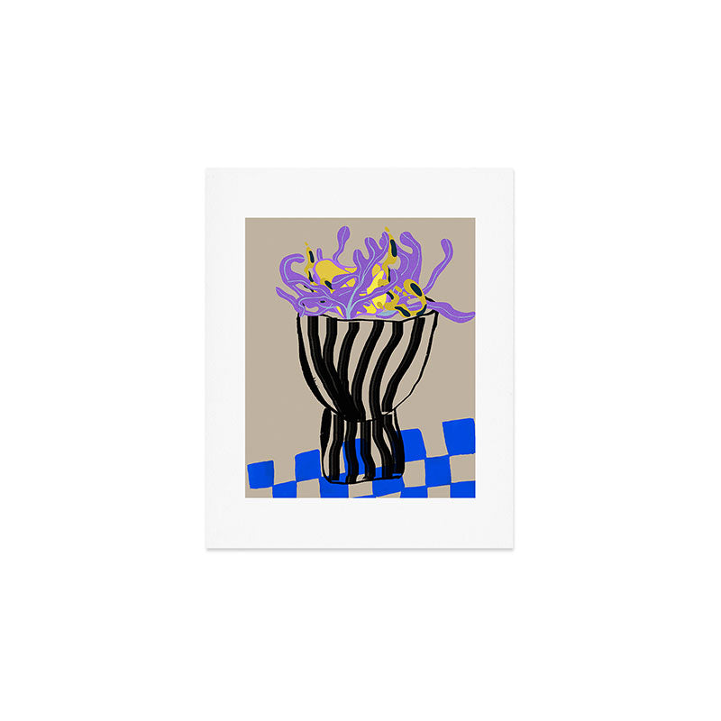 Modern Vase of Flowers Art Print Gallery Image 1