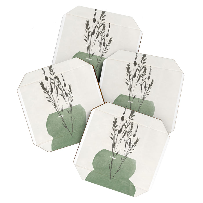 Modern Vase With Plants Coaster Gallery Image 1