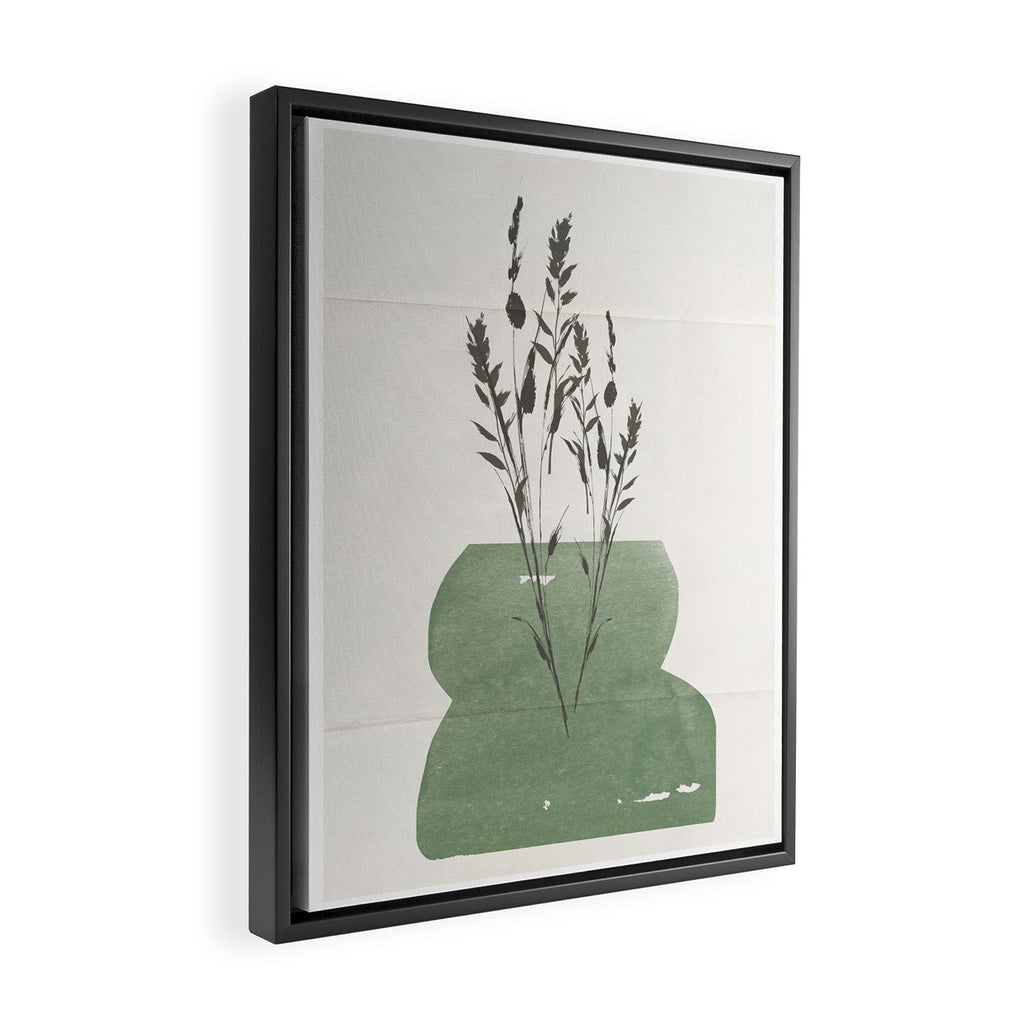 Modern Vase With Plants Framed Canvas Print Gallery Image 2