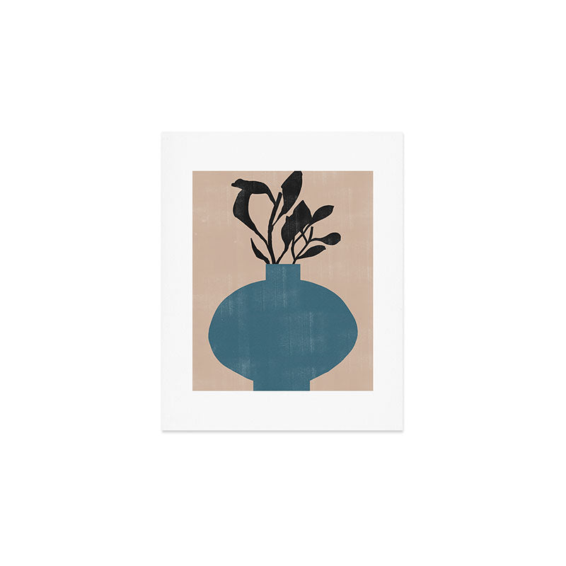 Modern Vase with Plants No.7 Art Print Gallery Image 1