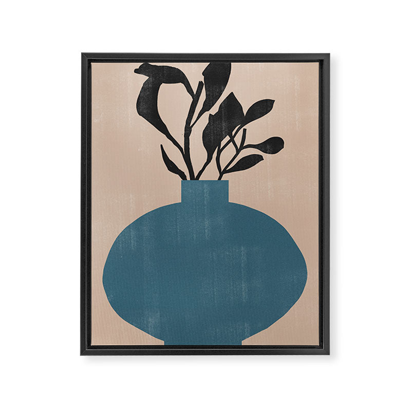 Modern Vase with Plants No.7 Framed Canvas Print Gallery Image 6