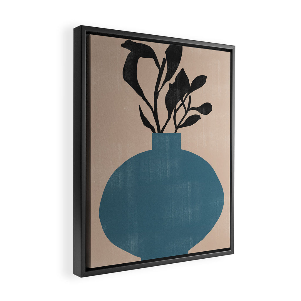 Modern Vase with Plants No.7 Framed Canvas Print Gallery Image 2