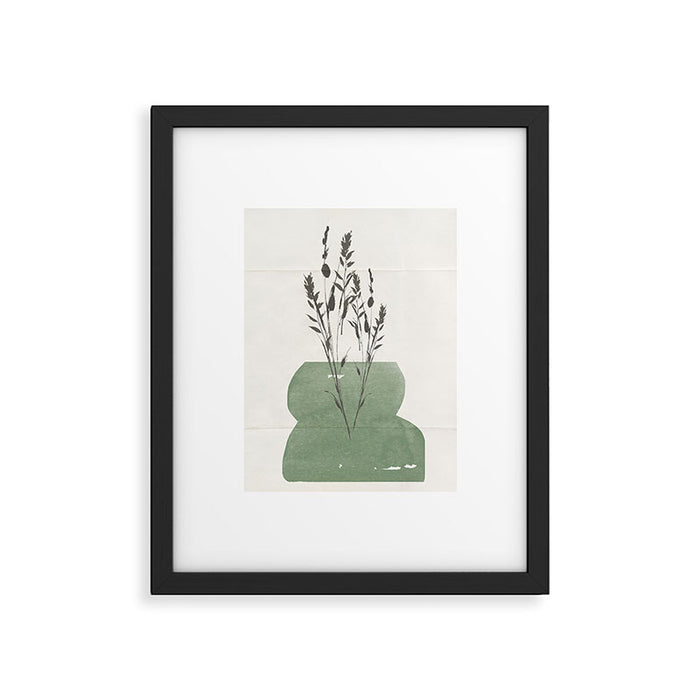 Modern Vase With Plants Framed Art Print Gallery Image 1