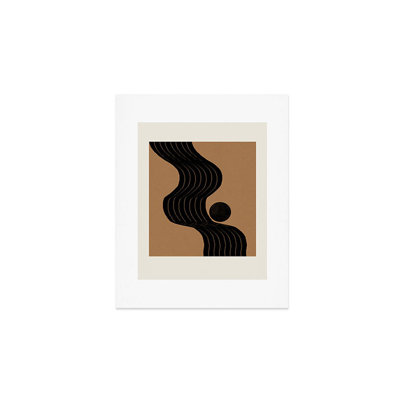 Modern Waves and Sun Art Print Gallery Image 1
