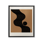 Modern Waves and Sun Framed Canvas Print Gallery Image 6