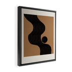 Modern Waves and Sun Framed Canvas Print Gallery Image 2