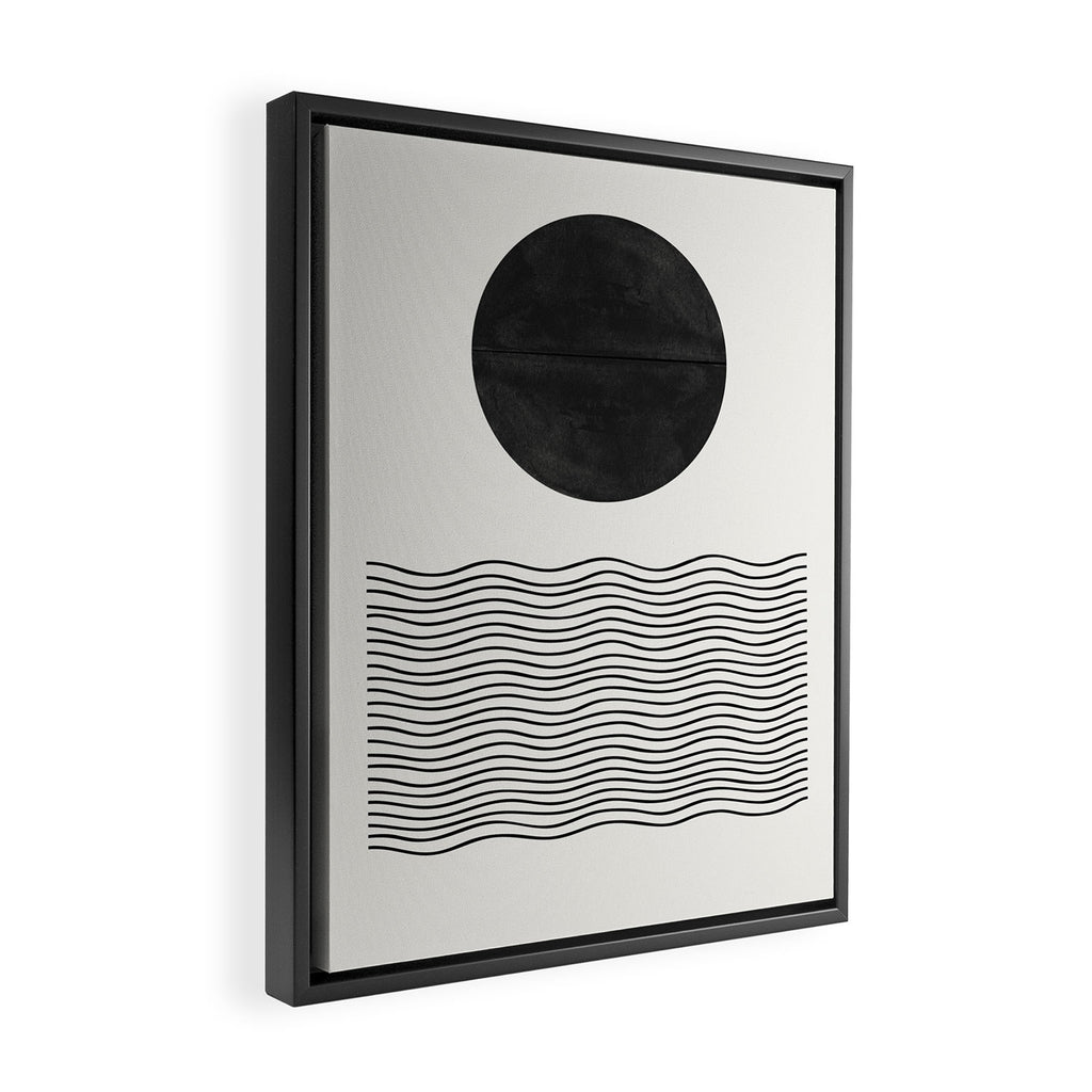 Modern Waves Framed Canvas Print Gallery Image 2
