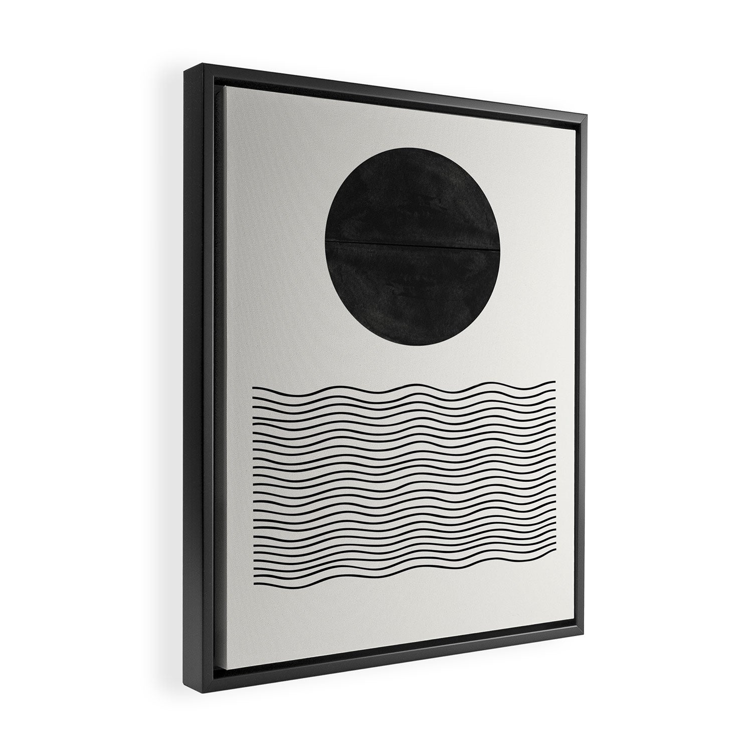 Modern Waves Framed Canvas Print Gallery Image 2