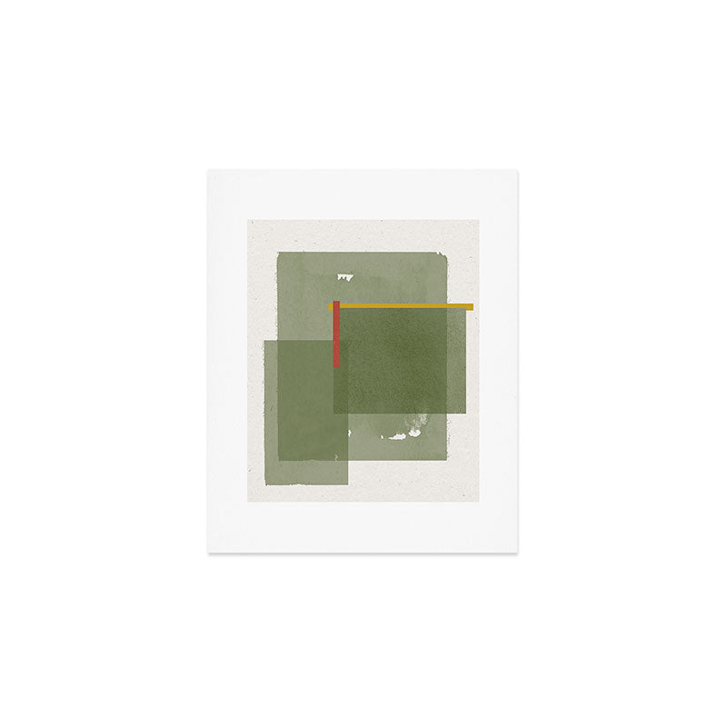 Modernist Green Objects Art Print Gallery Image 1